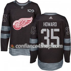 Adidas Maillot de Hockey Detroit Red Wings Jimmy Howard 35 1917-2017 100th Anniversary Noir Authentic - Homme
